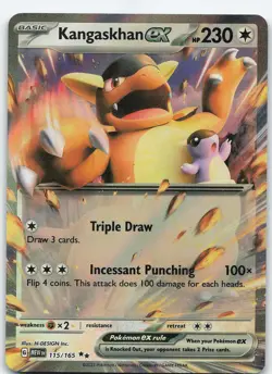 Kangaskhan ex - 115/165 Double Rare Holo SV: Scarlet & Violet 151 NM Pokemon - Image 1
