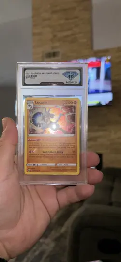 Pokemon Lucario Holo Rare CGC 10 2022 Brilliant Stars 079/172 - Image 2