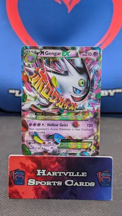 Pokemon TCG Mega Gengar EX Black Star Promos XY166 Shiny Holo Rare - MP - Image 1