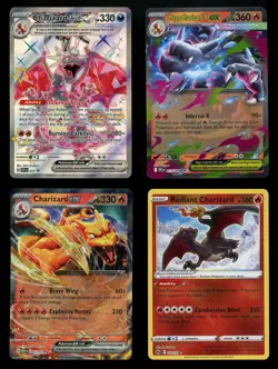 Pokemon MEGA CHARIZARD X EX Promo Radiant Lot (4) Mega Evolutions Crown Zenith B - Image 1