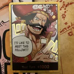 One Piece Card Don!! Gol D. Roger Gold ENGLISH OP13 Carrying on His Will GOLD - Image 2