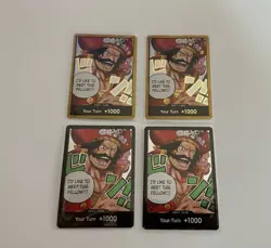 One Piece TCG Op-13 - Gol. D .Roger Card English NM/M - Gold / Don x4 - Image 1