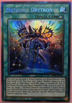 YuGiOh Meteonis Drytron Collector's Rare 1st Edition GEIM-EN032 - Image 1