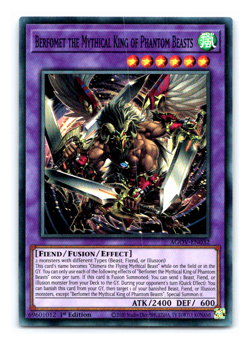 Berfomet The Mythical King Of Phantom Beasts AGOV-EN032 Super Rare 1st Ed Yugioh - Image 1