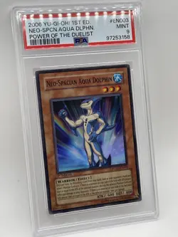 Neo-Spacian Aqua Dolphin PSA 9 Mint 1st Edition Super Rare POTD-EN003 Yugioh - Image 4
