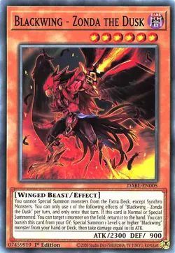 Blackwing - Zonda the Dusk - DABL-EN005 - Common - 1st Edition Yugioh - Image 1