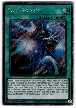 YUGIOH SOUL SERVANT PLATINUM SECRET RARE NEAR MINT RA03-EN271 - Image 1