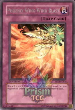 1st ed Phoenix Wing Wind Blast rare FET-EN053 Yugioh - Image 1