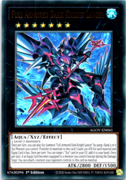 Full Armored Dark Knight Lancer - AGOV-EN041 - Ultra Rare - 1st Edition - Yugioh - Image 1