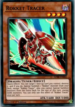 Yugioh Rokket Tracer SDRR-EN002 1st Edition Super Rare NM - Image 1