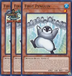 Yugioh! 3x First Penguin BPRO-EN030 Common 1st Ed NM - Image 1