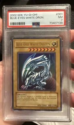 2002 SDK Yu-Gi-Oh! Blue-Eyes White Dragon #001 PSA 7 - Image 1
