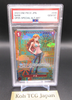 PSA 10 Nami SP Alt Art OP01-016 Awakening of the New Era Japanese 2023 ONE PIECE - Image 4