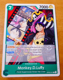 ONE PIECE ENGLISH CARD GAME CARTE FILM Monkey.D.Luffy ST11 OP02-041 R ST NM - Image 1