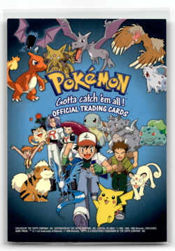 Pokemon Official Trading Cards TV Animation Edition Topps 1999 Checklist - Image 1