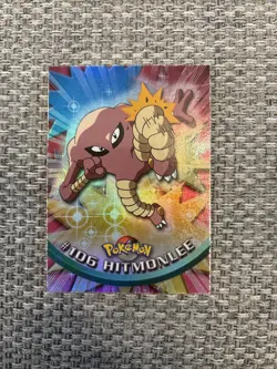 Hitmonlee #106 - Topps Blue Logo - TV Series -HOLO - Pokemon Card - Image 1