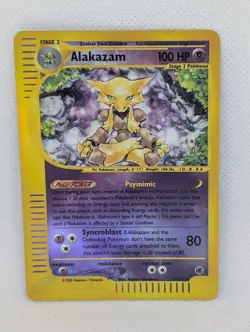 Alakazam 001/165 Expedition Base Set Reverse Holo Rare Pokemon TCG Nintendo LP - Image 1