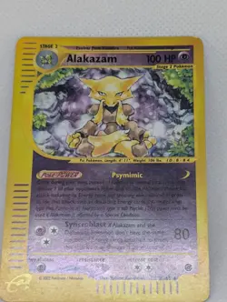 Alakazam 001/165 Expedition Base Set Reverse Holo Rare Pokemon TCG Nintendo LP - Image 3