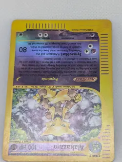 Alakazam 001/165 Expedition Base Set Reverse Holo Rare Pokemon TCG Nintendo LP - Image 4
