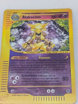 Alakazam 001/165 Expedition Base Set Reverse Holo Rare Pokemon TCG Nintendo MP - Image 3