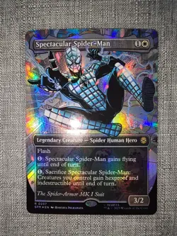 MTG Spectacular Spider-Man 0237 (Spider-Armor MKI Suit) Textured Foil ($300 OBO) - Image 1