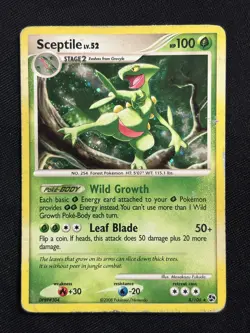 Sceptile 8/106 Holo Rare Great Encounters Heavily Played Pokemon Card - Image 1