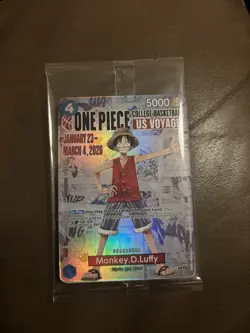 One Piece Monkey D. Luffy US Voyage College Basketball Promo Card - Image 1