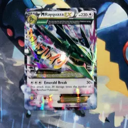 Pokemon Mega M Rayquaza EX Roaring Skies Ultra Rare Card 76/108 NM Condition - Image 1