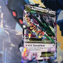 Pokemon Mega M Rayquaza EX Roaring Skies Ultra Rare Card 76/108 NM Condition - Image 2