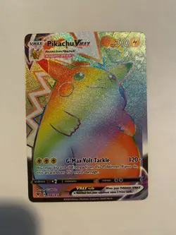 Pikachu VMAX Secret Rainbow Rare Vivid Voltage Card 188/185 Near Mint Condition - Image 1