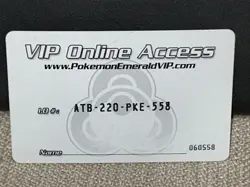 Pokemon Emerald Version Collectors VIP ID Card ONLY - Image 2