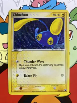 Pokemon TCG Chinchou EX Unseen Forces Stamped Holo Near Mint Condition 52/115 - Image 1