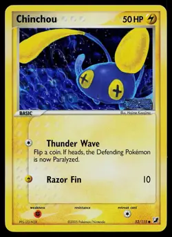 Pokemon Card - Chinchou Unseen Forces 52/115 Reverse Holo Stamped - Image 1