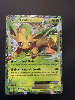 Pokemon TCG Card - Leafeon EX 10/83 XY Generations Holo Rare - Image 1