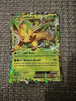 Leafeon EX 10/83 XY Generations Heavily Played Pokemon Card - Image 4
