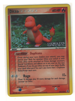 Ditto Reverse Holo 37/113 ex Delta Species Charmander 2005 NM Pokemon - Image 1