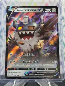 Pokemon TCG Galarian Perrserker V Lost Origin 129/196 Holo Ultra Rare Nm - Image 5