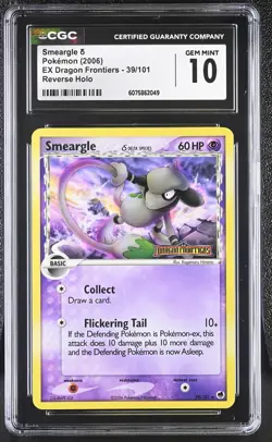 CGC 10 Smeargle EX Dragon Frontiers 39/101 Reverse Holo STAMPED Pokemon Card - Image 1