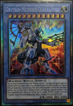 YuGiOh Drytron Meteonis Quadrantids Collector's Rare 1st Edition GEIM-EN030 - Image 1