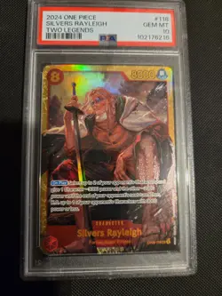 2024 One Piece OP08-118 Silvers Rayleigh Two Legends PSA 10 Gem Mint - Image 1
