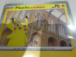 In Hand - -Pikachu At The Museum Natural History Museum Jumbo Pokemon Promo Card - Image 3