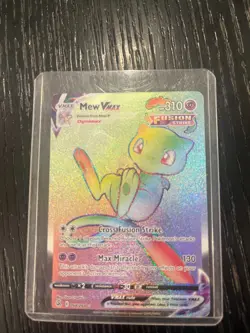 Pokemon Fusion Strike Mew VMAX 268/264 Full Art Secret Rare Rainbow SWSH08 TL39 - Image 1