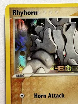 Pokemon Card Rhyhorn 62/106 Reverse Holo Stamp EX Emerald 2005 ENG NEAR MINT - Image 3