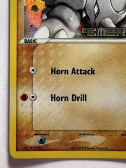 Pokemon Card Rhyhorn 62/106 Reverse Holo Stamp EX Emerald 2005 ENG NEAR MINT - Image 5