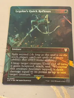 MTG Legolas's Quick Reflexes (Borderless) Foil NM Commander Lord of the Rings - Image 1