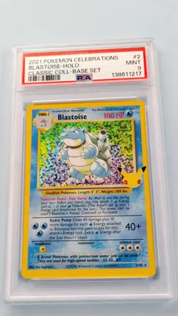Blastoise Holo PSA 9 2021 Pokemon Celebrations Classic Collection 2/102 - Image 1