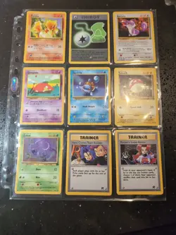 Lot Of 9 Pokemon Rocket Common And Rare Cards - Image 1