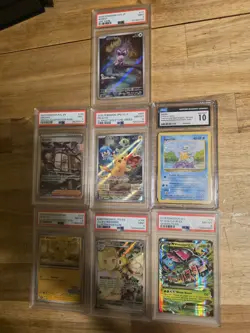 Buld Lot Of 7 Graded Pokemon Cards Pikachu, Venusaur, Squirtle - Image 1