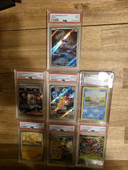 Buld Lot Of 7 Graded Pokemon Cards Pikachu, Venusaur, Squirtle - Image 2
