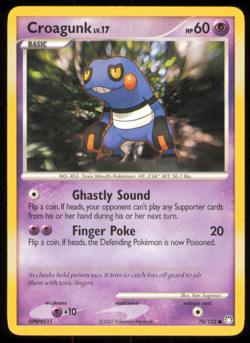 CROAGUNK - 78/123 - Mysterious Treasures - Pokemon TCG Card NM - Image 1